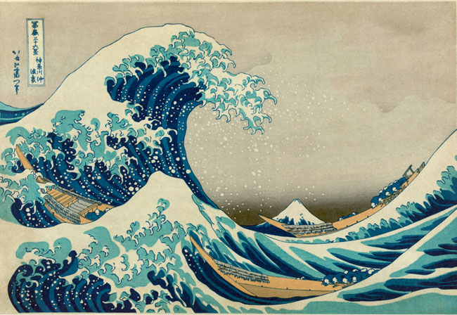Fotomurales de vinilos tsunami o la gran ola